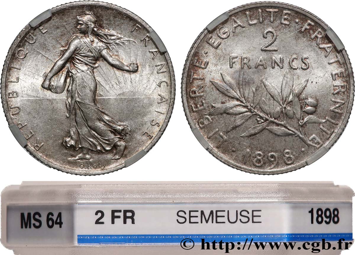 2 francs Semeuse 1898  F.266/1 SPL64 GENI