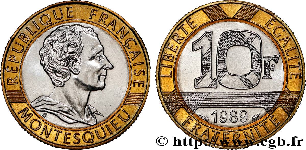 10 francs Montesquieu 1989  F.376/2 FDC 