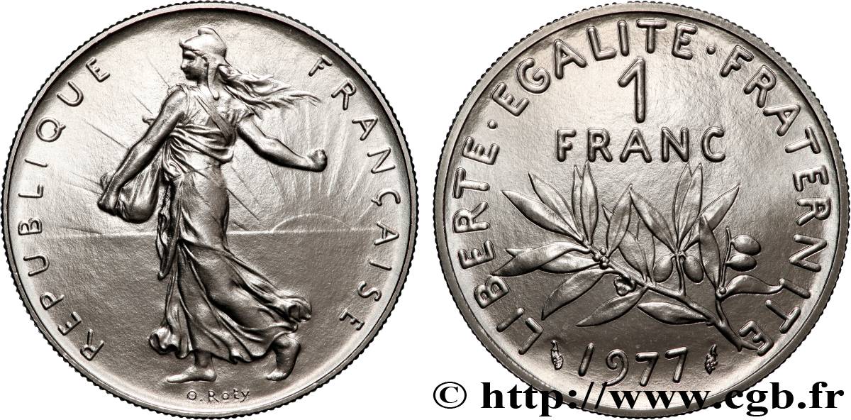1 franc Semeuse, nickel 1977 Pessac F.226/22 FDC 
