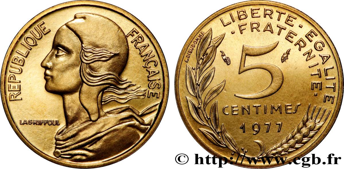 5 centimes Marianne 1977 Pessac F.125/13 ST 