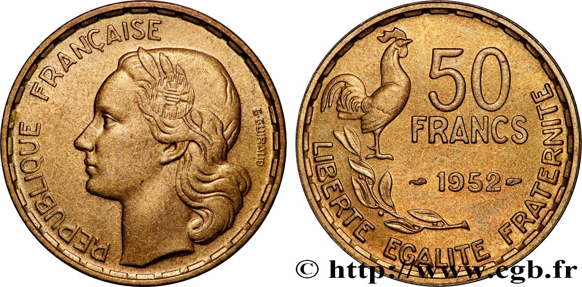 50 francs Guiraud 1952 Beaumont-Le-Roger F.425/9 SPL+ 