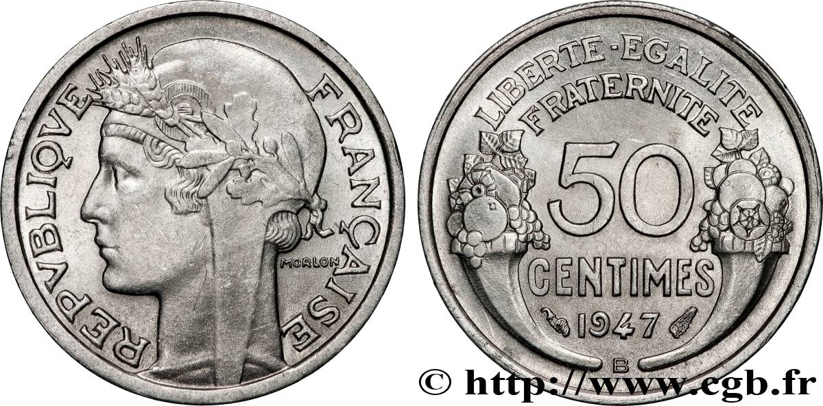 50 centimes Morlon, légère 1947 Beaumont-le-Roger F.194/11 SPL63 