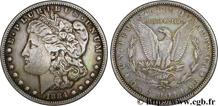 ESTADOS UNIDOS DE AMÉRICA 1 Dollar type Morgan 1884 San Francisco - S BC 