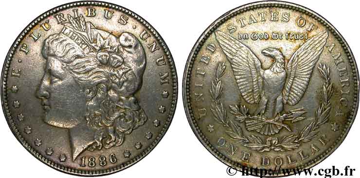 UNITED STATES OF AMERICA 1 Dollar type Morgan 1886 Philadelphie XF 