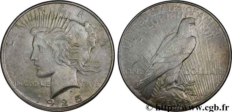 UNITED STATES OF AMERICA 1 Dollar type Peace 1925 Philadelphie AU 