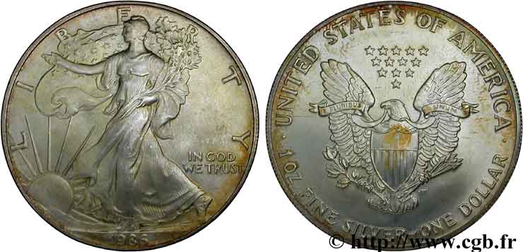 UNITED STATES OF AMERICA 1 Dollar type Silver Eagle 1986 Philadelphie MS 