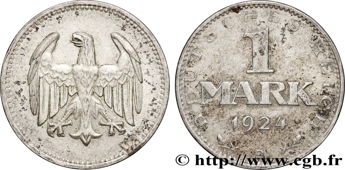 ALEMANIA 1 Mark aigle 1924 Berlin MBC 