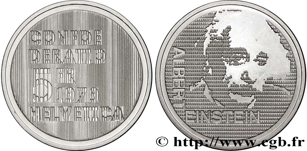 SCHWEIZ 5 Francs centenaire de la naissance d’Albert Einstein, portrait 1979 Berne VZ 