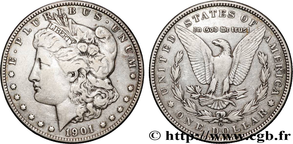 ÉTATS-UNIS D AMÉRIQUE 1 Dollar type Morgan 1901 Nouvelle-Orléans - O TB+ 