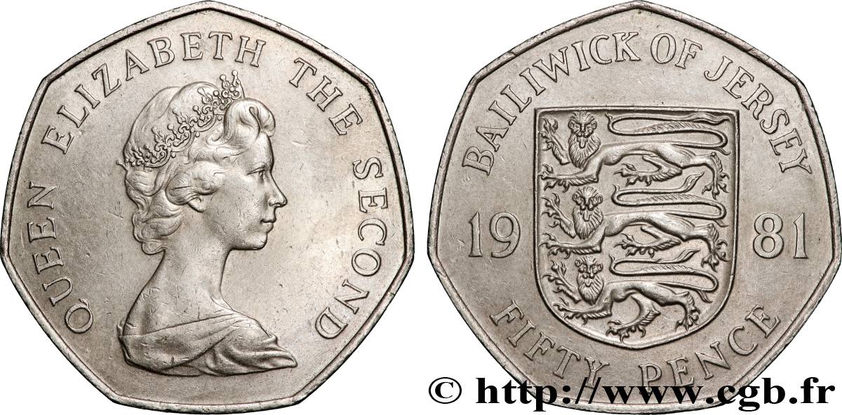 JERSEY 50 Pence  1981 Llantrisant SPL 