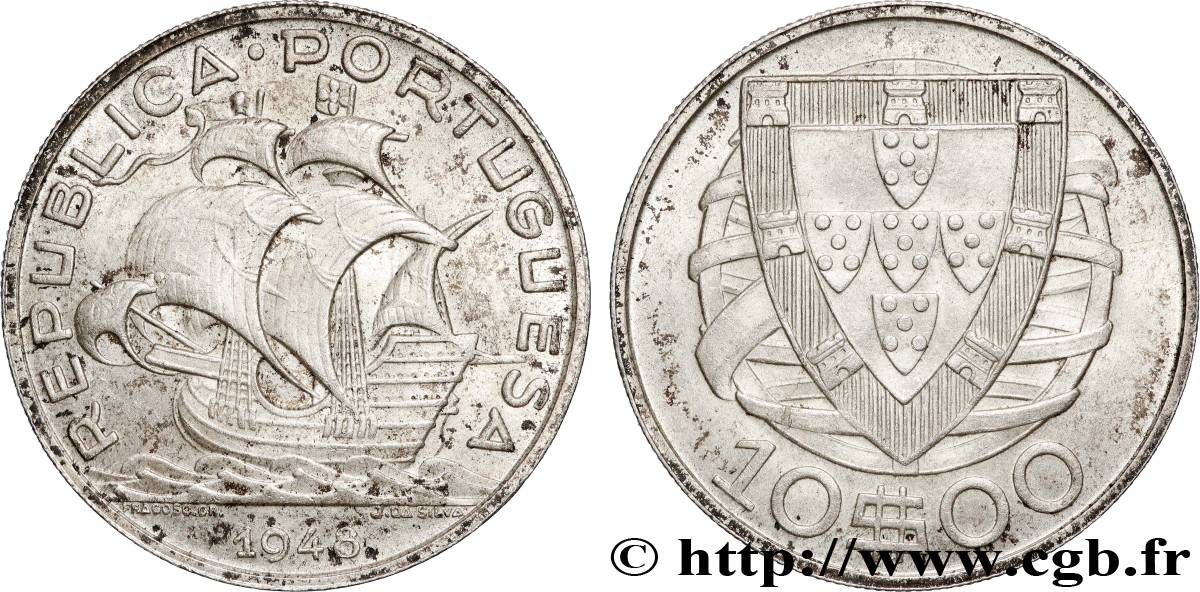 PORTUGAL 10 Escudos 1948  TTB+ 