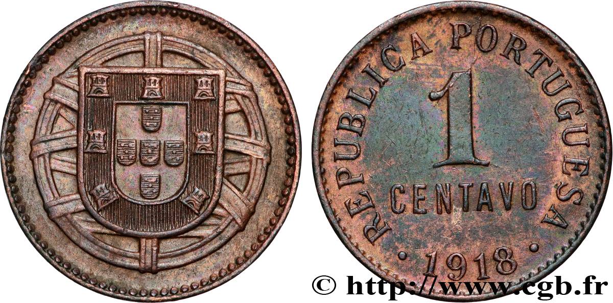 PORTOGALLO 1 Centavo 1918 Lisbonne SPL 