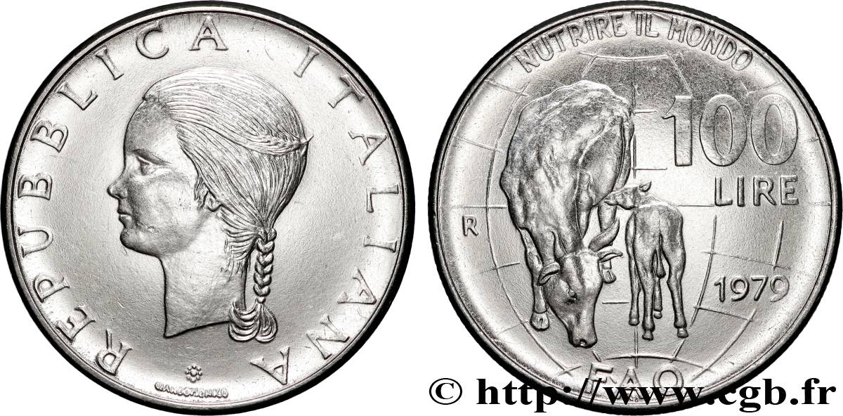 ITALIA 100 Lire 1979 Rome - R EBC 