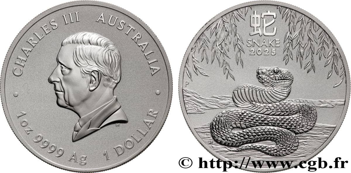 PLATA INVERSIÓN 1 Oz - 1 Dollar Année du Serpent 2025  FDC 