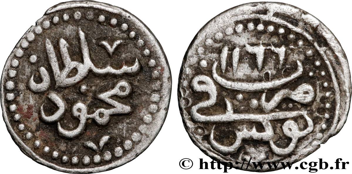 TúNEZ 1 Kharub Sultan Mahmoud Ier AH 1166 (1753) Tunis BC+ 