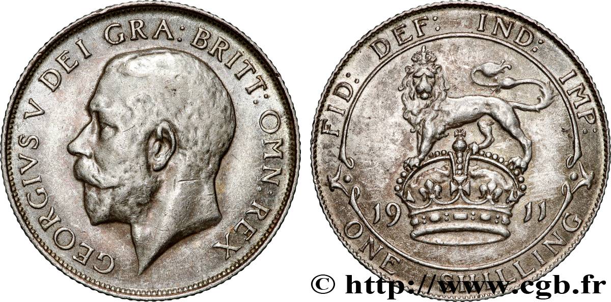 REINO UNIDO 1 Shilling Georges V 1911  MBC+ 