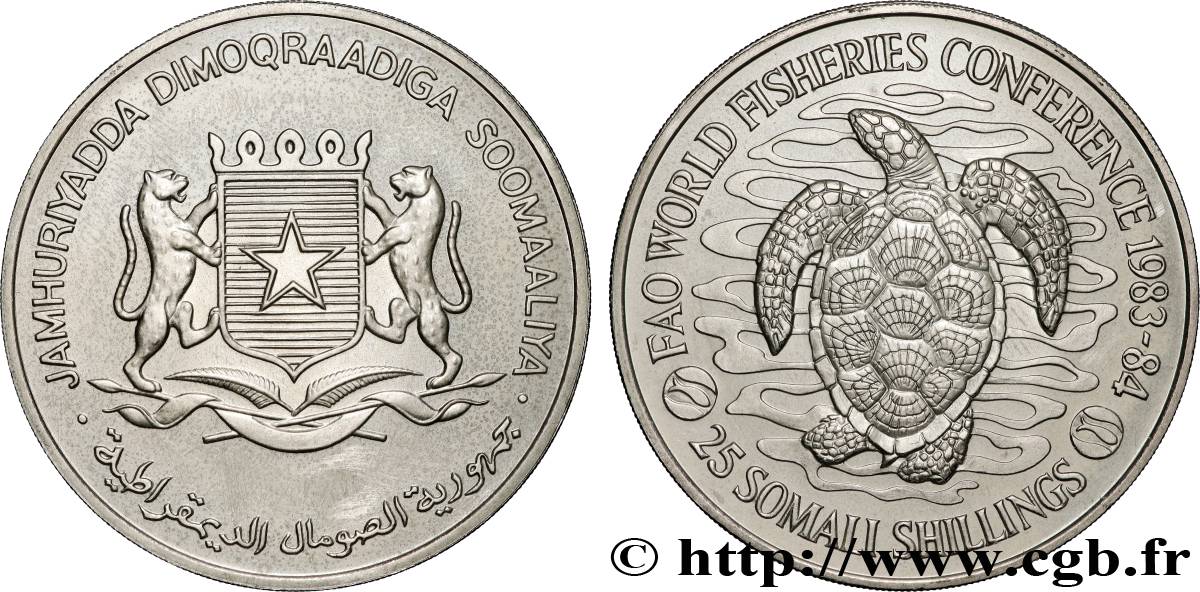 SOMALIA 25 Shillings Conférence Mondiale de la Pêche 1984  MS 