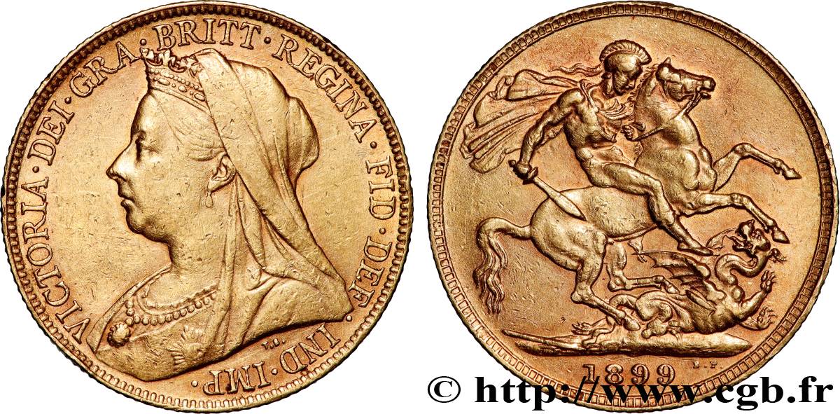 OR, PALLADIUM ET PLATINE INVESTISSEMENT 1 Souverain Victoria “Old Head” 1899 Londres TTB 