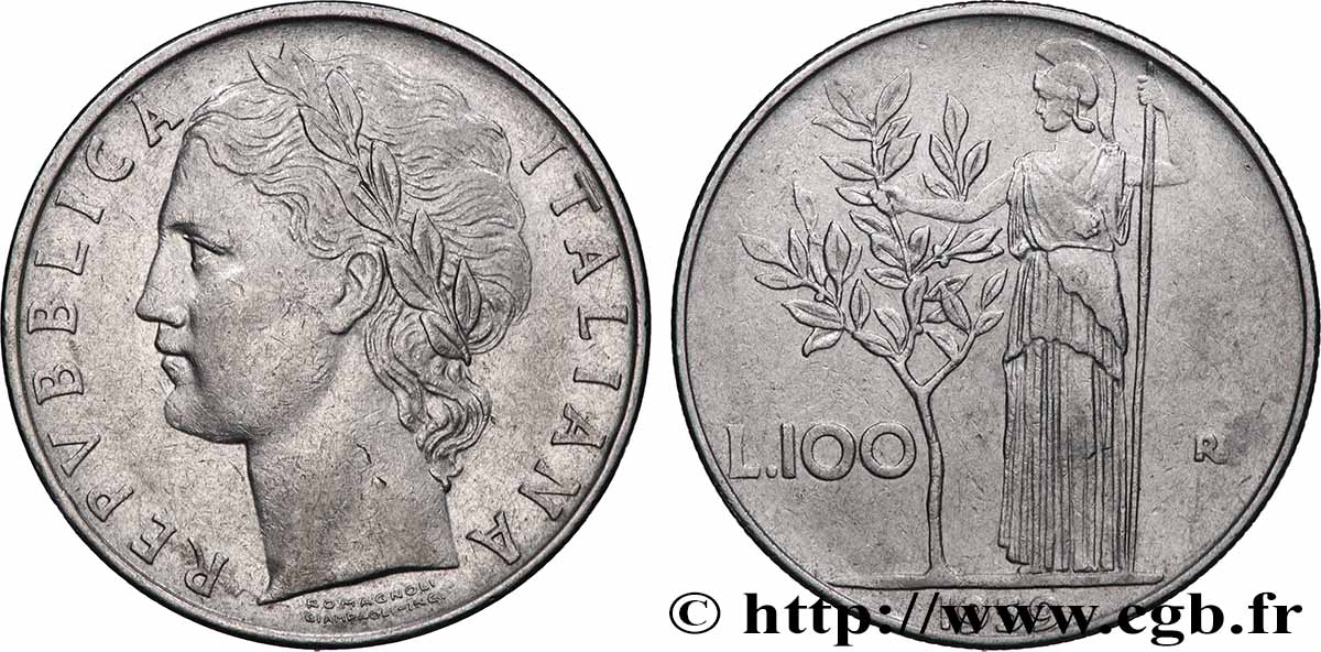 ITALIA 100 Lire 1959 Rome q.SPL 