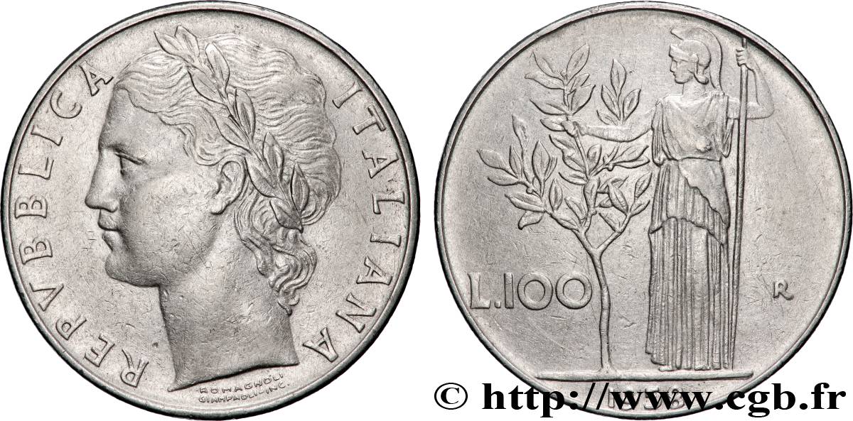 ITALIA 100 Lire 1958 Rome q.SPL 