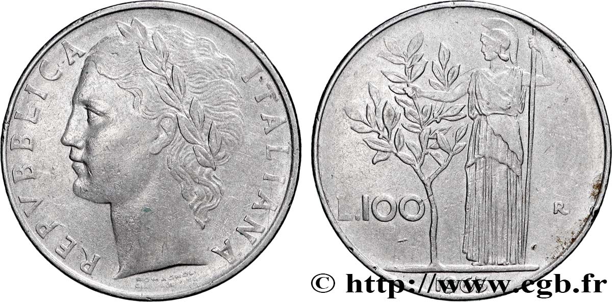 ITALY 100 Lire 1963 Rome AU 
