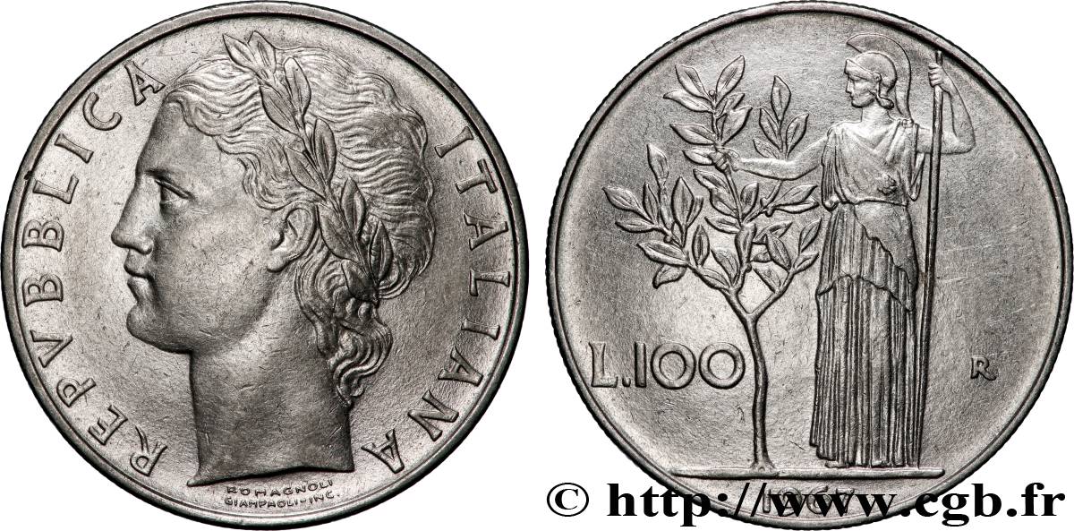 ITALIE 100 Lire 1967 Rome TTB+ 