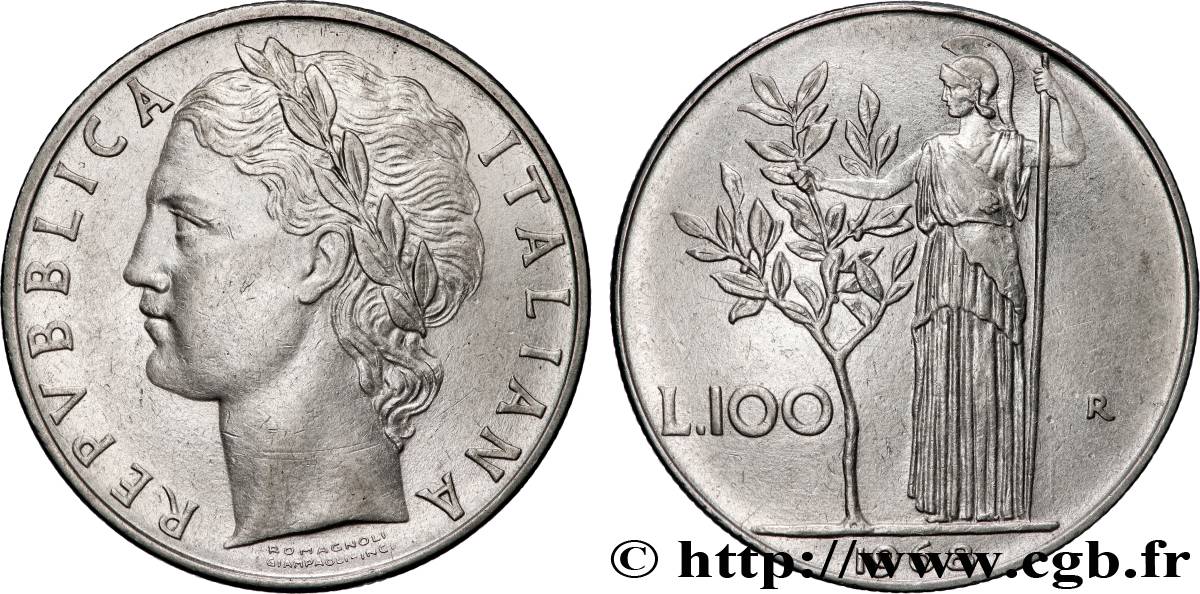 ITALY 100 Lire 1968 Rome AU 