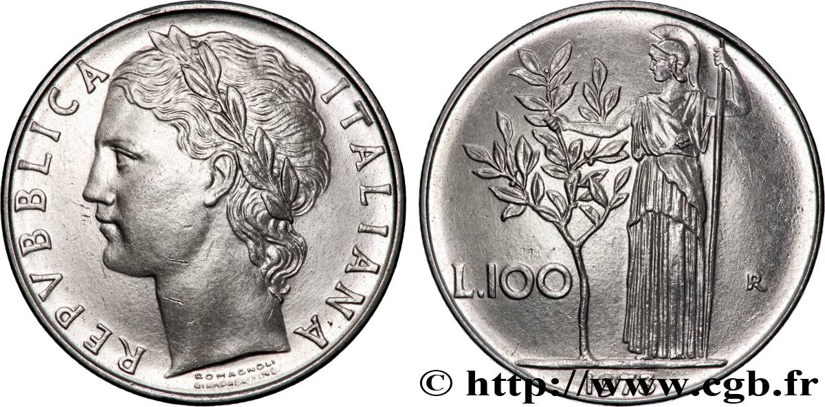ITALY 100 Lire 1973 Rome AU 