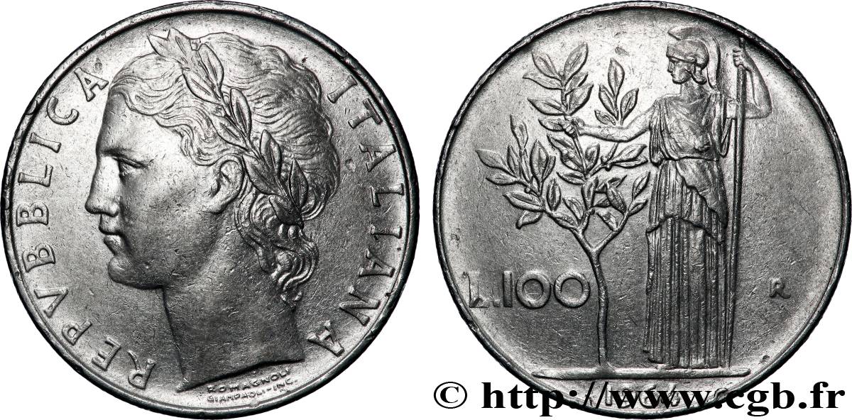 ITALY 100 Lire 1964 Rome AU 