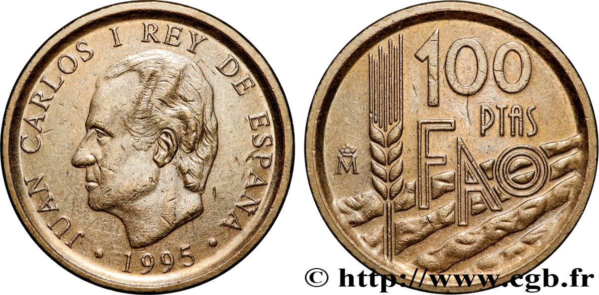 ESPAÑA 100 Pesetas roi Juan Carlos FAO 1995 Madrid EBC 