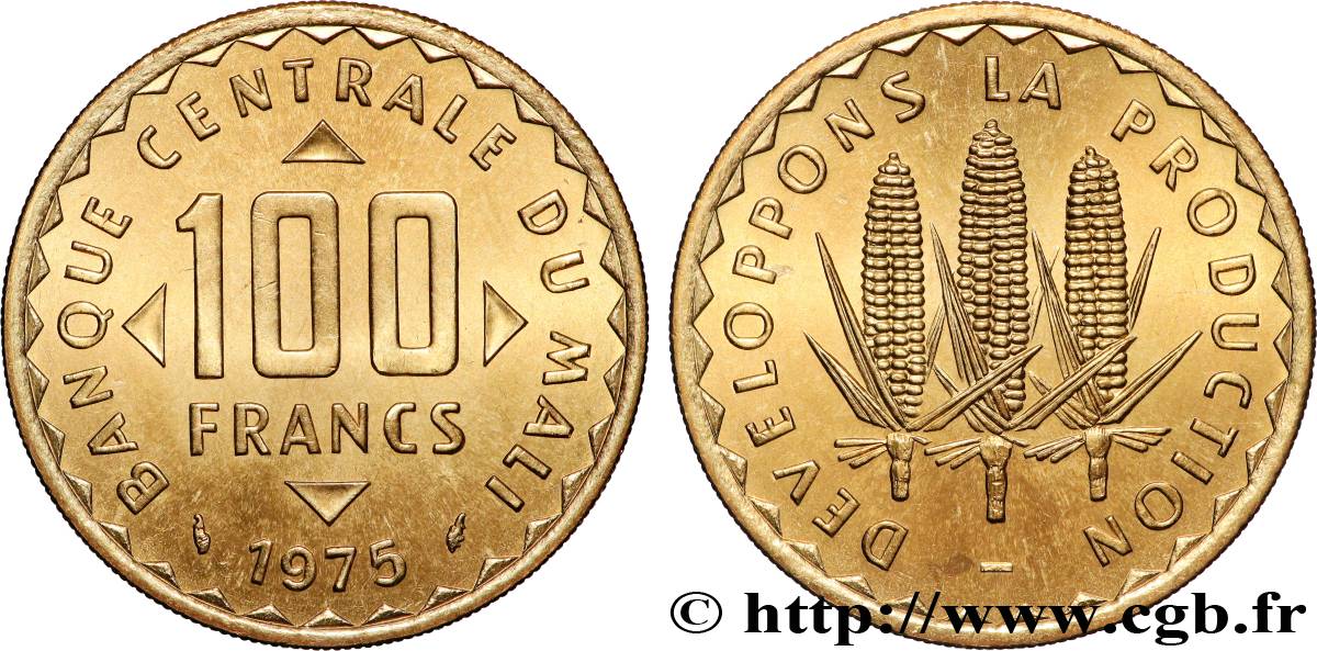 MALI 100 Francs épis de mais 1975 Paris MS 