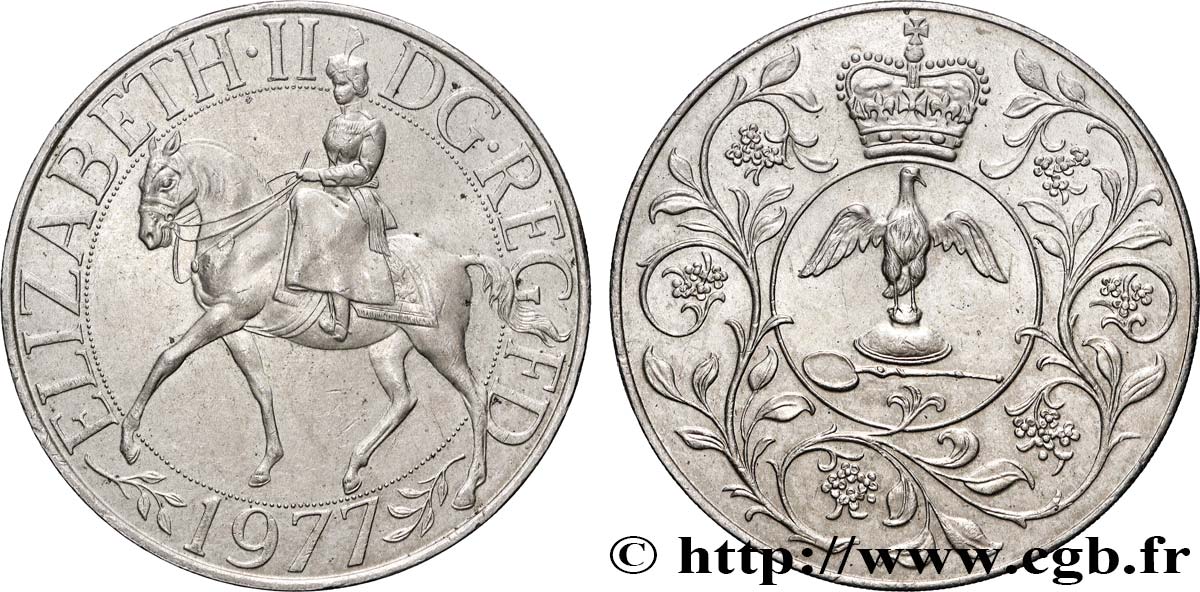 UNITED KINGDOM 25 New Pence jubilé d’argent d’Elisabeth II 1977  AU 
