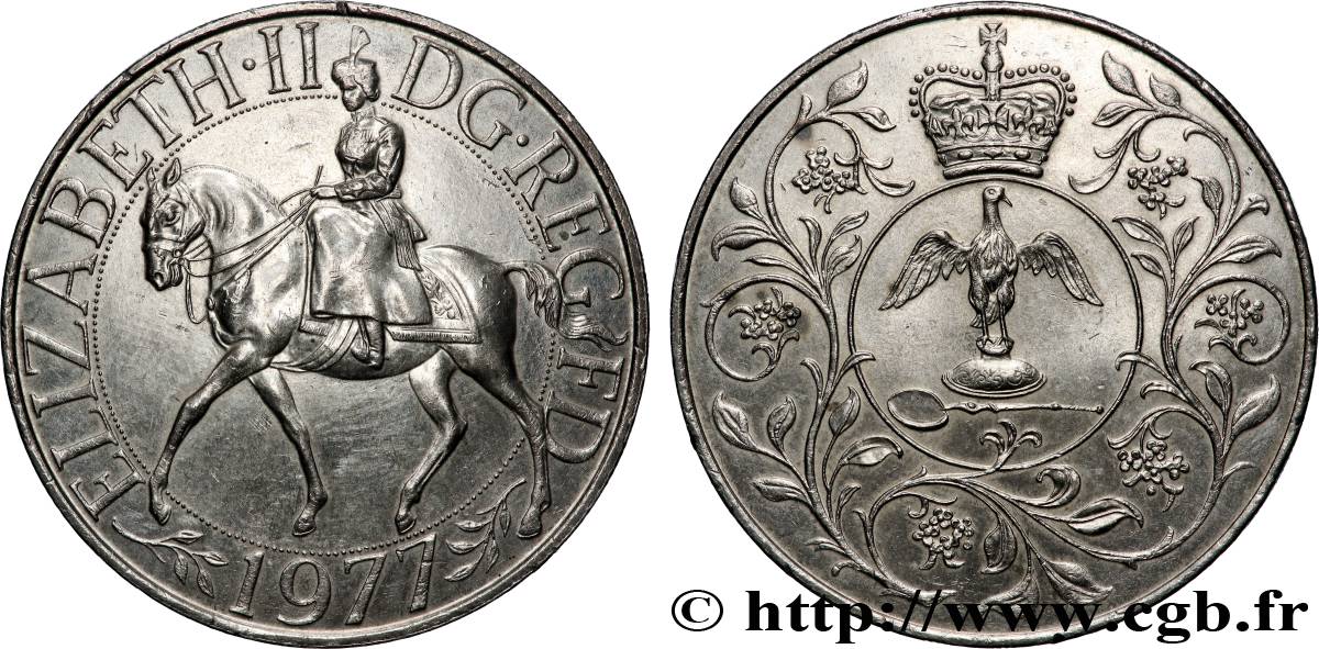 UNITED KINGDOM 25 New Pence jubilé d’argent d’Elisabeth II 1977  AU 
