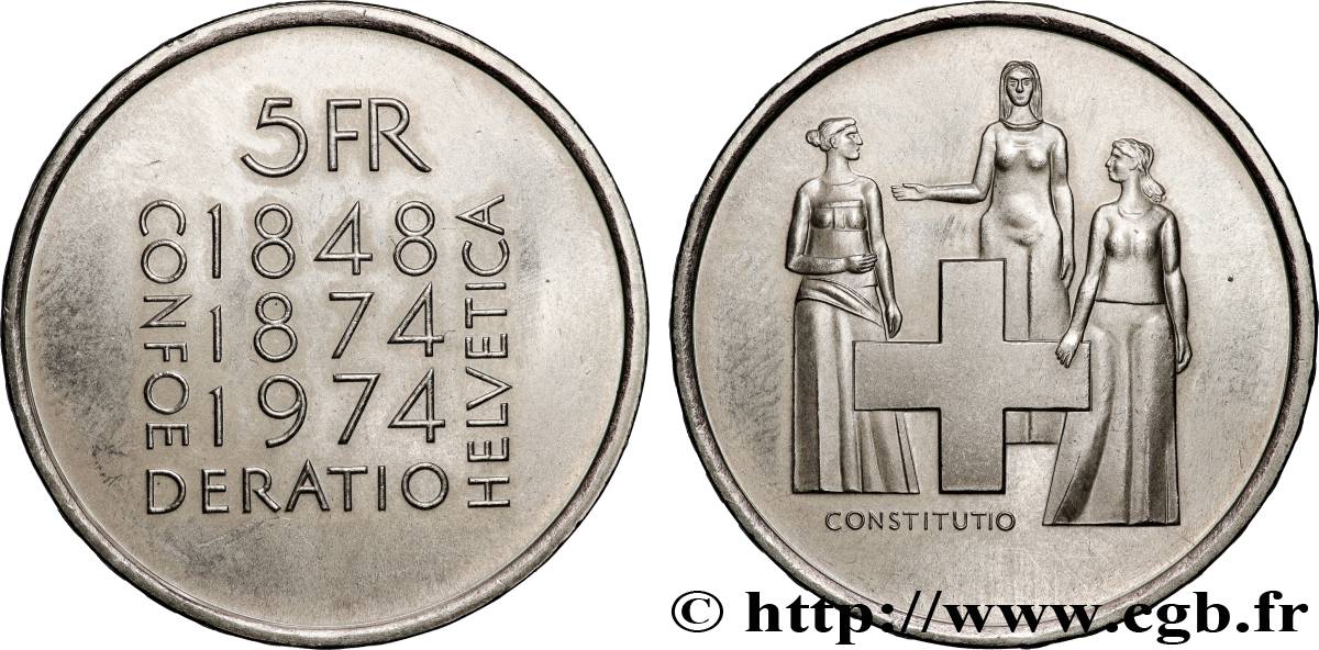 SVIZZERA  5 Francs Proof 500e anniversaire de la bataille de Sempach 1986 Berne - B MS 