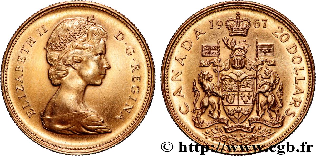 CANADA 20 Dollars proof 1967  SPL 