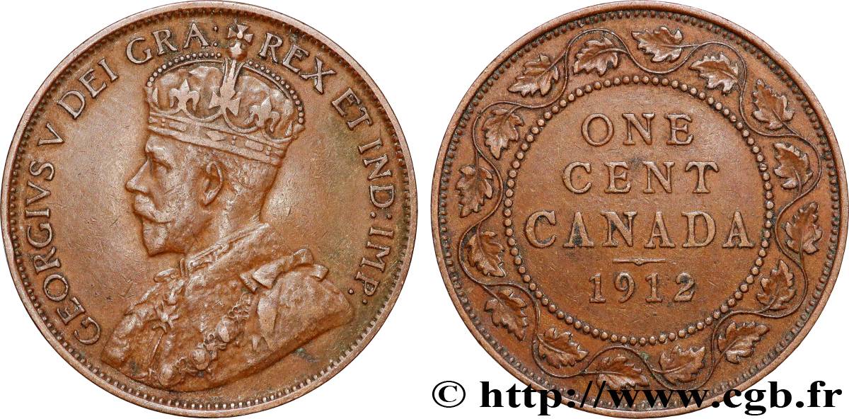 CANADA 1 Cent Edouard VII 1912  TTB 