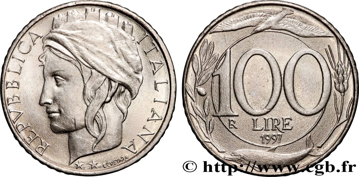 ITALIA 100 Lire allégorie de l’Italie 1997 Rome - R SPL 