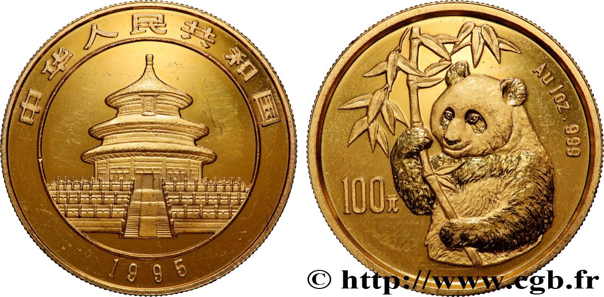 GOLD-, PALLADIUM- UND PLATIN-INVESTITIONEN 1 oz - 100 Yuan Panda Proof 1997  fST 