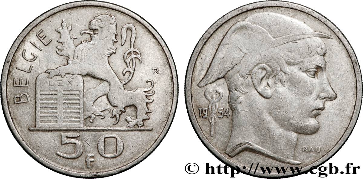 BELGIQUE 50 Francs légende flamande 1954 Bruxelles TTB 