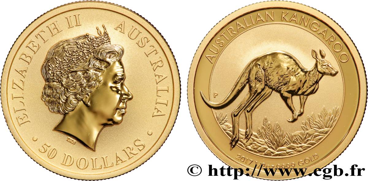 OR, PALLADIUM ET PLATINE INVESTISSEMENT 1/2 Oz - 50 Dollars Kangourou 2017 Perth FDC 
