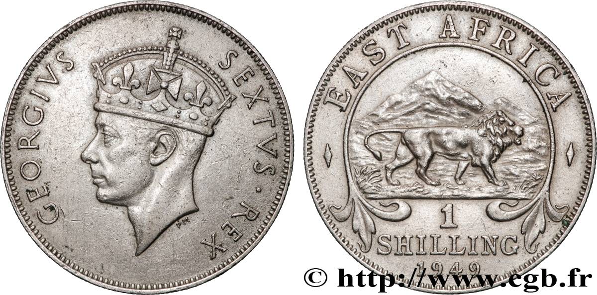 BRITISCH-OSTAFRIKA 1 Shilling Georges VI 1949 Londres SS 