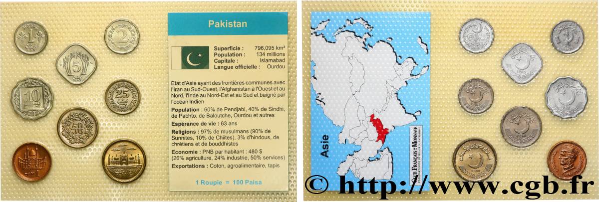 PAKISTAN Lot 8 monnaies n.d.  SPL 