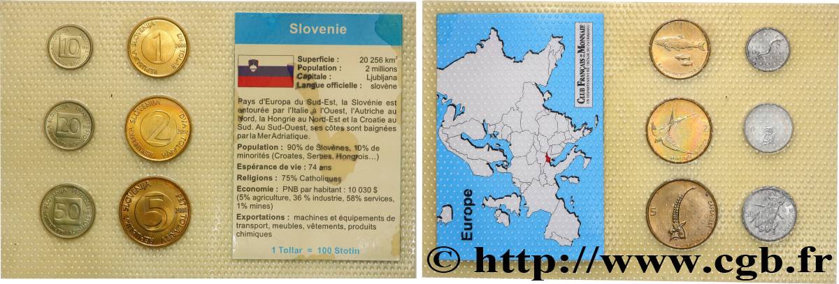 SLOVENIA Lot 6 monnaies n.d.  MS 