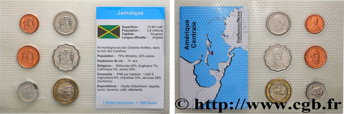 JAMAÏQUE Lot 6 monnaies n.d.  SPL 