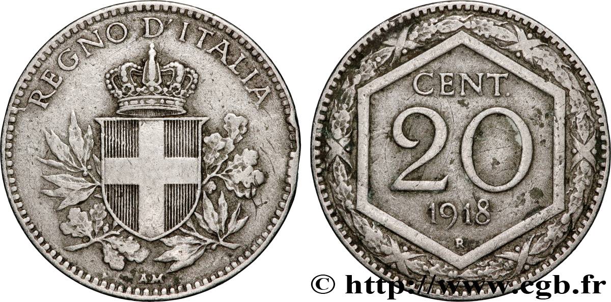 ITALIE 20 Centesimi écu 1919 Rome  TTB 