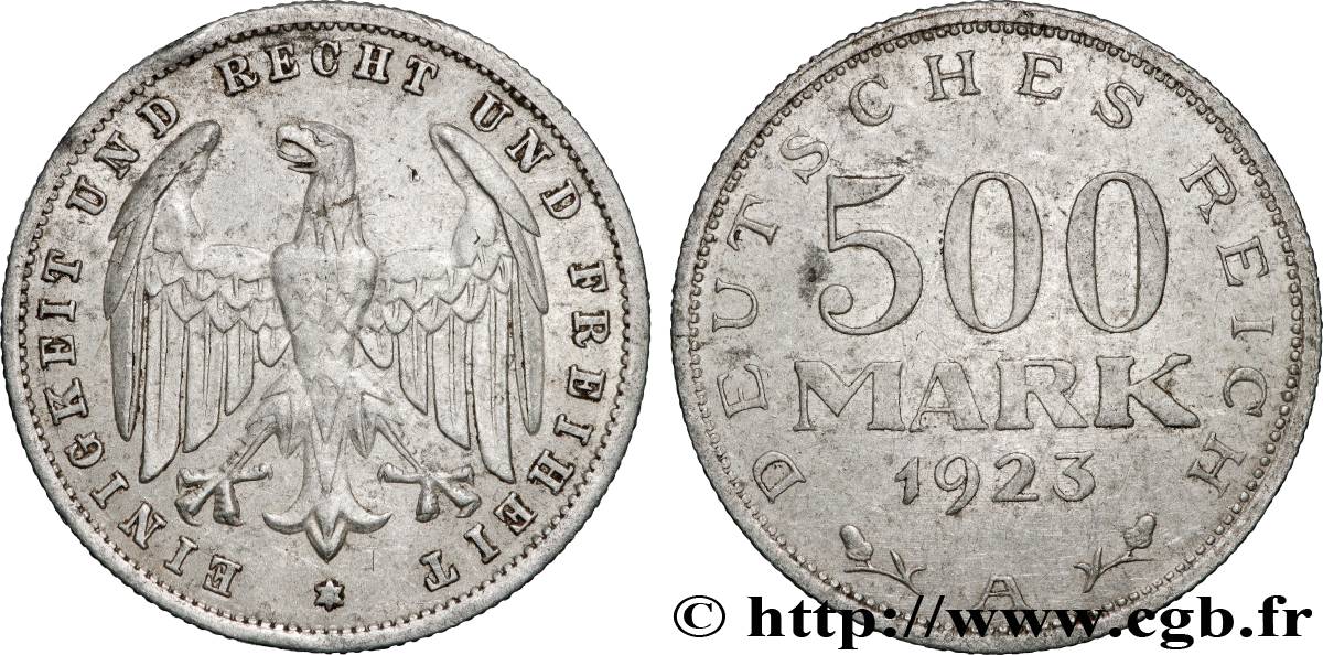 GERMANIA 500 Mark aigle 1923 Berlin BB 