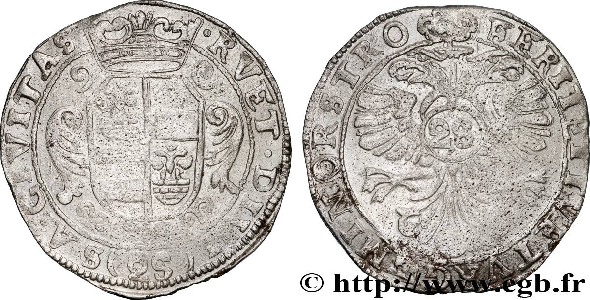 MONACO - PRINCIPALITY OF MONACO - HONORE II GRIMALDI Izelotte ou pièce de 28 sols, légende RSTRO s.d. (1657) Monaco AU 