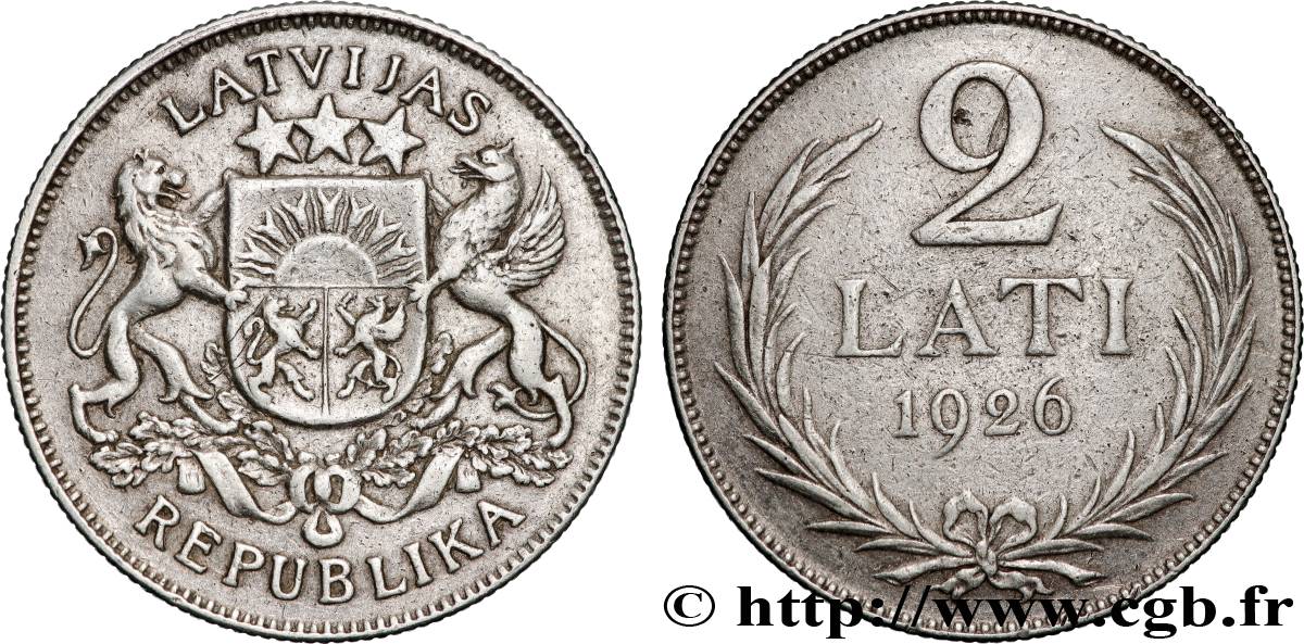 LETONIA 2 Lati 1926  MBC 
