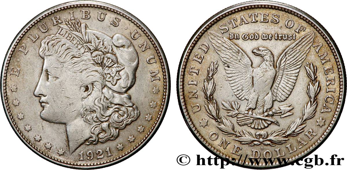 UNITED STATES OF AMERICA 1 Dollar type Morgan 1921 San Francisco VF 