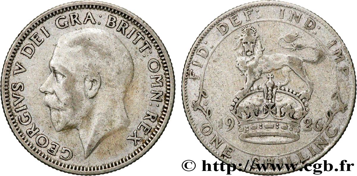 UNITED KINGDOM 1 Shilling Georges V 1926 Londres VF 